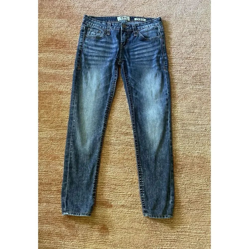 Daytrip Capricorn Skinny Jeans Women’s Size 27L Blue Distressed Stretch